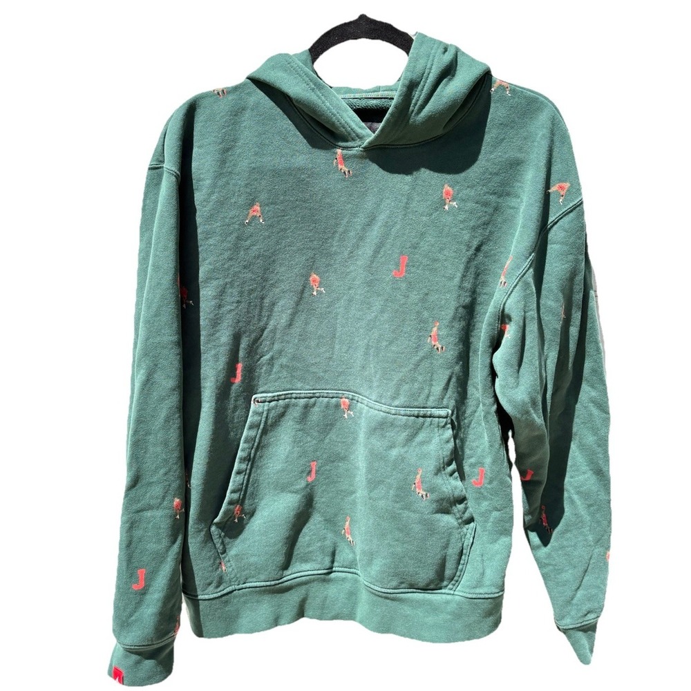 NIKE JORDAN ESSENTIALS FLC PULLOVER HOODIE "NOBLE GREEN" Sz Medium DC9707-333
